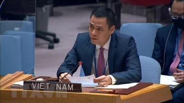 Đại sứ Đặng Hoàng Giang, Trưởng Phái đoàn thường trực Việt Nam tại Liên hợp quốc. (Nguồn: TTXVN) 