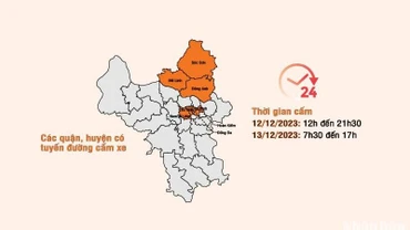 [Infographic] Phân luồng giao thông tại Hà Nội trong ngày 12 và 13/12/2023 
