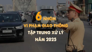 [Infographic] Chi tiết 6 nhóm vi phạm sẽ được cảnh sát giao thông tập trung xử lý năm 2025