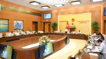 Một phiên họp của Ủy ban Thường vụ Quốc hội khóa XV.