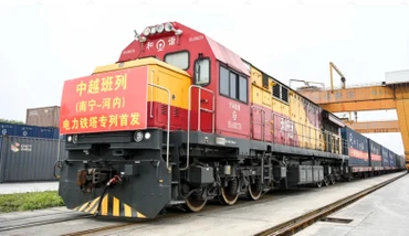 Một chuyến tàu hàng liên vận Nam Ninh-Hà Nội. (Ảnh: Sohu)