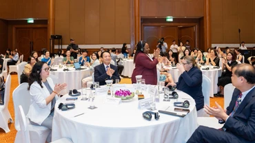 Các đại biểu tham gia Diễn đàn Doanh nghiệp Hỗ trợ doanh nghiệp do phụ nữ làm chủ tham gia chuỗi cung ứng.