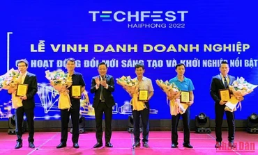 Vinh danh 5 doanh nghiệp Hải Phòng có hoạt động đổi mới sáng tạo và khởi nghiệp nổi bật.