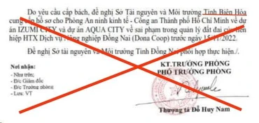 Văn bản của Phòng An ninh Kinh tế, Công an Thành phố Hồ Chí Minh là giả mạo, bịa đặt.