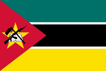Quốc kỳ nước Cộng hòa Mozambique.