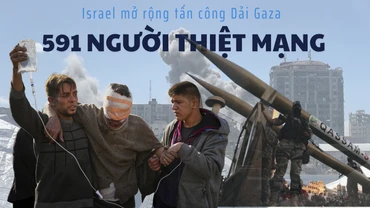 [Video] Israel mở rộng tấn công Dải Gaza, 591 người thiệt mạng