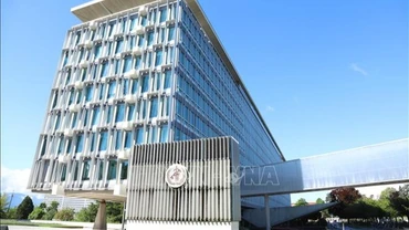 Trụ sở Tổ chức Y tế thế giới (WHO) tại Geneva, Thụy Sĩ. (Ảnh: THX/TTXVN)