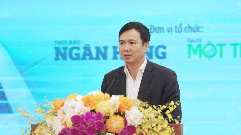 Thứ trưởng Khoa học và Công nghệ Bùi Thế Duy phát biểu tại diễn đàn. thu-truong.jpg