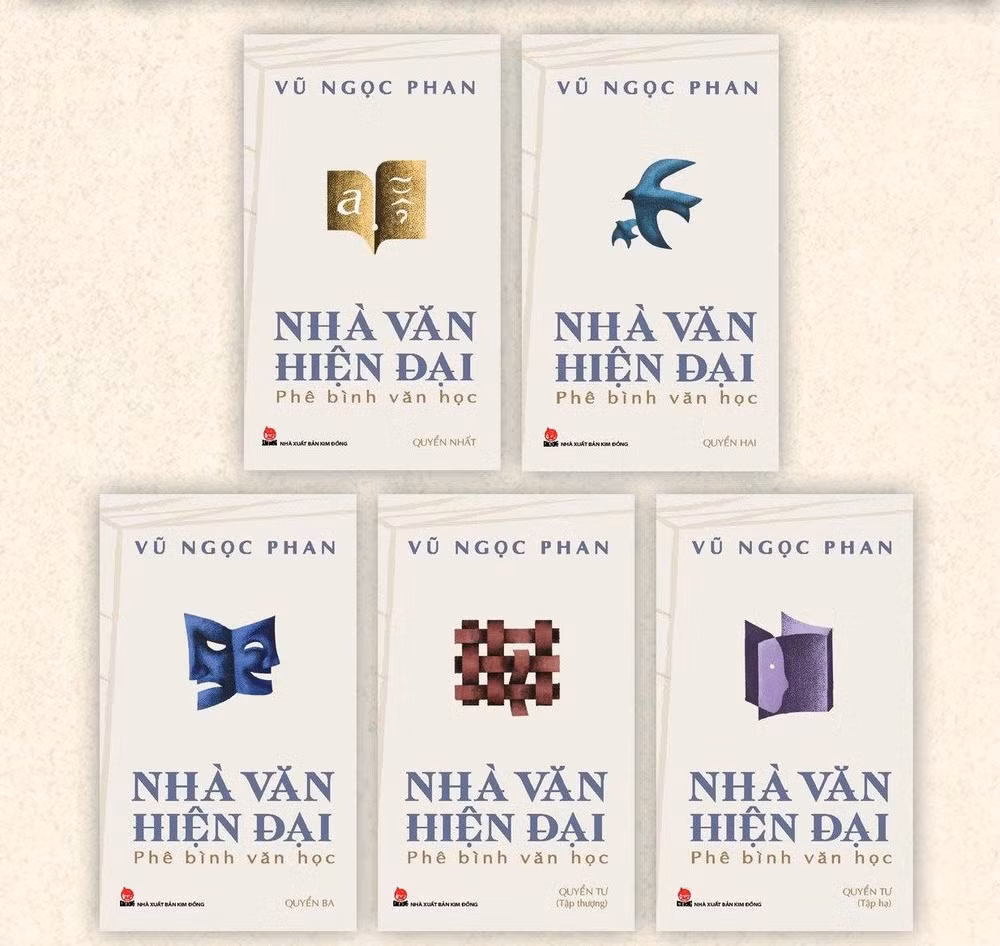 Bộ sách Nhà văn hiện đại của Vũ Ngọc Phan, do Nxb Kim Đồng ấn hành.