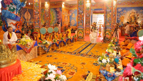 Lễ khai đàn tại Đại Bảo tháp Mandala Tây Thiên. (Nguồn: Đại Bảo tháp Mandala)