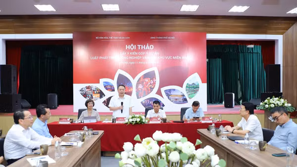Hội thảo lấy ý kiến góp ý Dự thảo Luật Phát triển công nghiệp văn hóa khu vực miền bắc. (Ảnh: VIỆT HÙNG)
