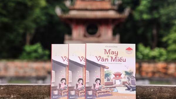 Tác phẩm "May ở Văn Miếu" của nhà văn, nhà báo Yên Khương. (Ảnh: Nhân vật cung cấp)