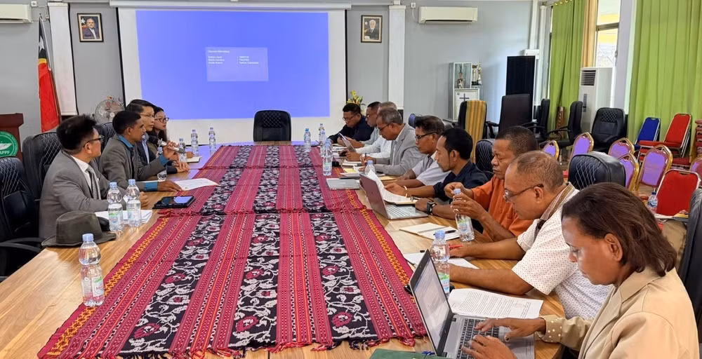 Quang cảnh buổi làm việc. (Ảnh: Đại sứ quán Việt Nam tại Timor-Leste cung cấp)