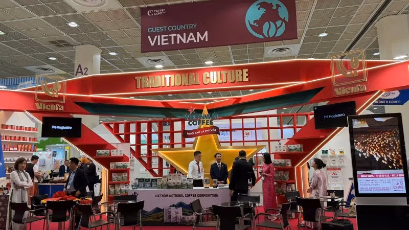 Toàn cảnh Gian hàng quốc gia Việt Nam tại Coffee Expo Seoul 2026.