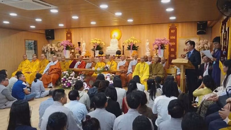 Quang cảnh Lễ khánh tạ chùa Cát Tường tại thành phố Gwangju, Hàn Quốc.