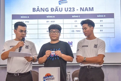 Đại diện hơn 50 đội bóng rổ tiến hành bốc thăm chọn bảng đấu. (Ảnh: BTC)