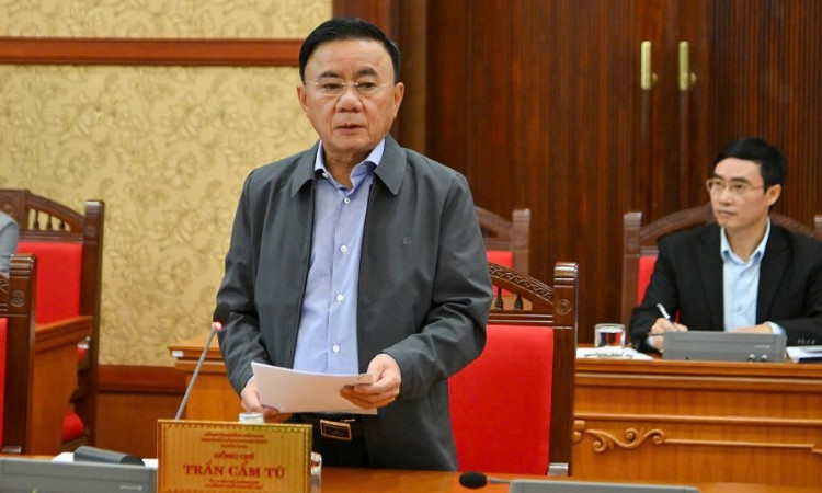 Đồng chí Trần Cẩm Tú, Ủy viên Bộ Chính trị, Thường trực Ban Bí thư. (Ảnh: THỦY NGUYÊN)