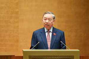 Tổng Bí thư Tô Lâm phát biểu tại phiên khai mạc Kỳ họp thứ nhất, Quốc hội khóa XVI. (Ảnh: DUY LINH)