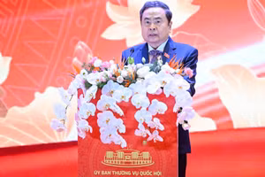 Chủ tịch Quốc hội Trần Thanh Mẫn phát biểu khai mạc hội nghị.