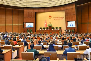 Phiên khai mạc Kỳ họp thứ nhất, Quốc hội khóa XVI. (Ảnh: LINH NGUYÊN)