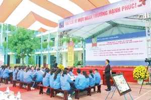 Giờ học chuyên đề của học sinh Trường trung học cơ sở Trần Phú (Hải Phòng). (Ảnh: THANH TÙNG)