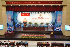 650 đại biểu dự Đại hội Công đoàn Thành phố Hồ Chí Minh lần thứ I. (Ảnh: Thế Anh)
