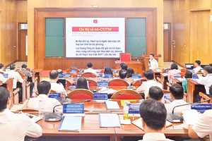 Giờ học của học viên Lớp bồi dưỡng, cập nhật kiến thức, kỹ năng đối với cán bộ quy hoạch Ủy viên Ban Chấp hành Trung ương Đảng khóa XIV. (Ảnh: DUY LINH)