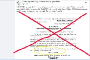 Thông tin sai sự thật trên mạng xã hội.