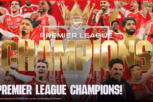 Arsenal trở thành tân vương Premier League 2025-2026. (Nguồn: Arsenal)