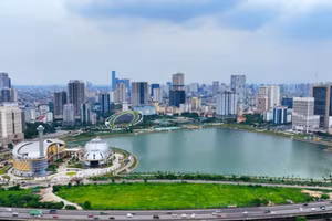 Một góc Thủ đô Hà Nội hiện đại, văn minh. (Ảnh: PHẠM HÙNG)