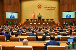 Quang cảnh phiên bế mạc Kỳ họp thứ 10, Quốc hội khóa XV. (Ảnh: DUY LINH)