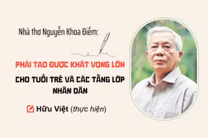 Nhà thơ Nguyễn Khoa Điềm: Phải tạo được khát vọng lớn cho tuổi trẻ và các tầng lớp nhân dân
