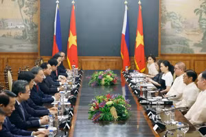 Tổng Bí thư, Chủ tịch nước Tô Lâm và Tổng thống Philippines Ferdinand Romualdez Marcos Jr. hội đàm cấp Nhà nước. (Ảnh: TTXVN)