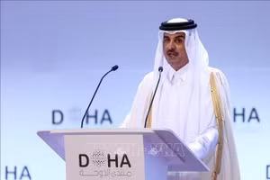 Quốc vương Qatar Sheikh Tamim bin Hamad Al Thani. (Ảnh: AFP/ TTXVN)
