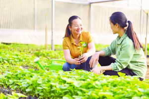 Nông dân tham gia dự án hỗ trợ kinh doanh nông hộ tại Cao Bằng (Ảnh: VIỆT HÀ)