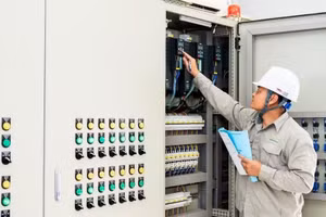 Cán bộ kỹ thuật của Công ty IMC, đơn vị chuyên quản lý vận hành các khu công nghiệp.