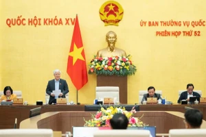 Ủy ban Thường vụ Quốc hội tổng kết Kỳ họp thứ 10, Quốc hội khóa XV. (Ảnh: DUY LINH)