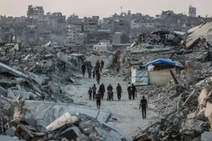 Cảnh đổ nát do xung đột tại Gaza. (Ảnh: IRNA/TTXVN)