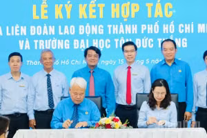 Trường đại học Tôn Đức Thắng và Liên đoàn Lao động Thành phố Hồ Chí Minh ký kết thỏa thuận hợp tác giai đoạn 2026-2030.