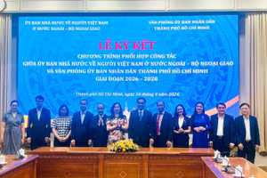 Lễ ký kết chương trình phối hợp triển khai công tác người Việt Nam ở nước ngoài trên địa bàn Thành phố Hồ Chí Minh.