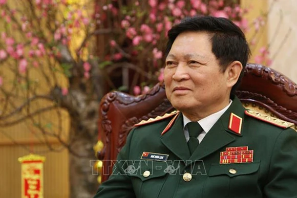 Đại tướng Ngô Xuân Lịch, Ủy viên Bộ Chính trị, Phó Bí thư Quân ủy T.Ư, Bộ trưởng Quốc phòng. Ảnh: TTXVN.