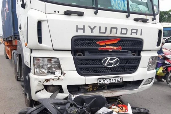 Hiện trường vụ tai nạn.