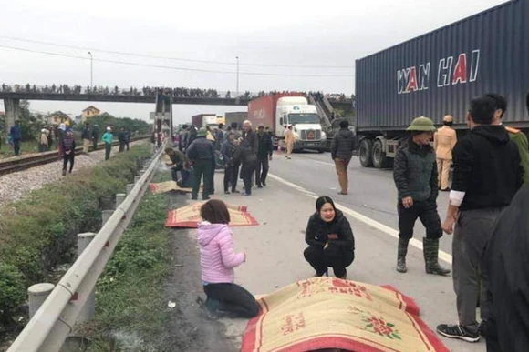 Hiện trường vụ tai nạn (Ảnh: Báo Giao thông).