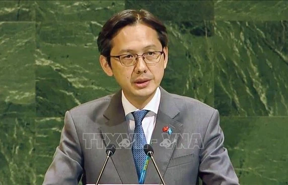 Đại sứ Đỗ Hùng Việt, Trưởng Phái đoàn thường trực Việt Nam tại Liên hợp quốc. (Ảnh: TTXVN)
