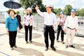 Lãnh đạo Mặt trận Tổ quốc Việt Nam thành phố Hồ Chí Minh (thời điểm trước khi vận hành bộ máy chính quyền địa phương 2 cấp) thực hiện hoạt động giám sát đối với các dự án hạ tầng trên địa bàn.