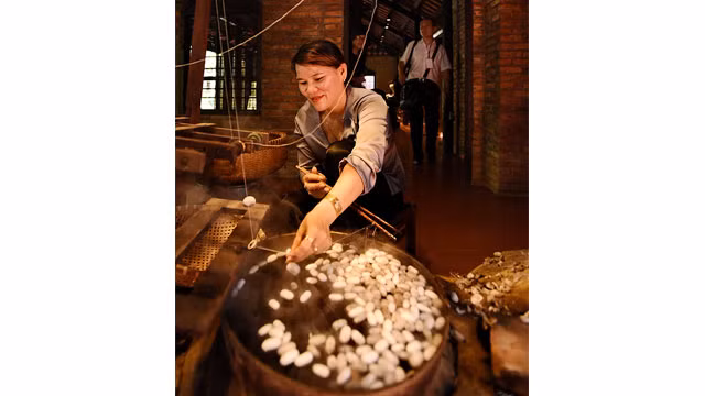 Nghề tơ lụa ở Mã Châu ảnh 3