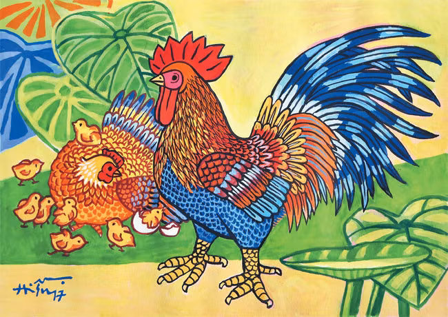 “Om sòm trên vách, bức tranh gà” ảnh 4