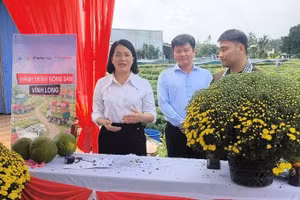 Lãnh đạo chính quyền địa phương tham gia bán hàng livestream giúp nông dân.