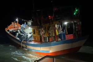Lực lượng Bộ đội Biên phòng tỉnh Vĩnh Long phát hiện, xử lý phương tiện khai thác thủy sản sai vùng quy định.