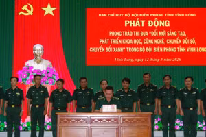 Ban Chỉ huy Bộ đội Biên phòng tỉnh Vĩnh Long phát động phong trào thi đua “Đổi mới sáng tạo, phát triển khoa học, công nghệ, chuyển đổi số, chuyển đổi xanh” trong toàn lực lượng.